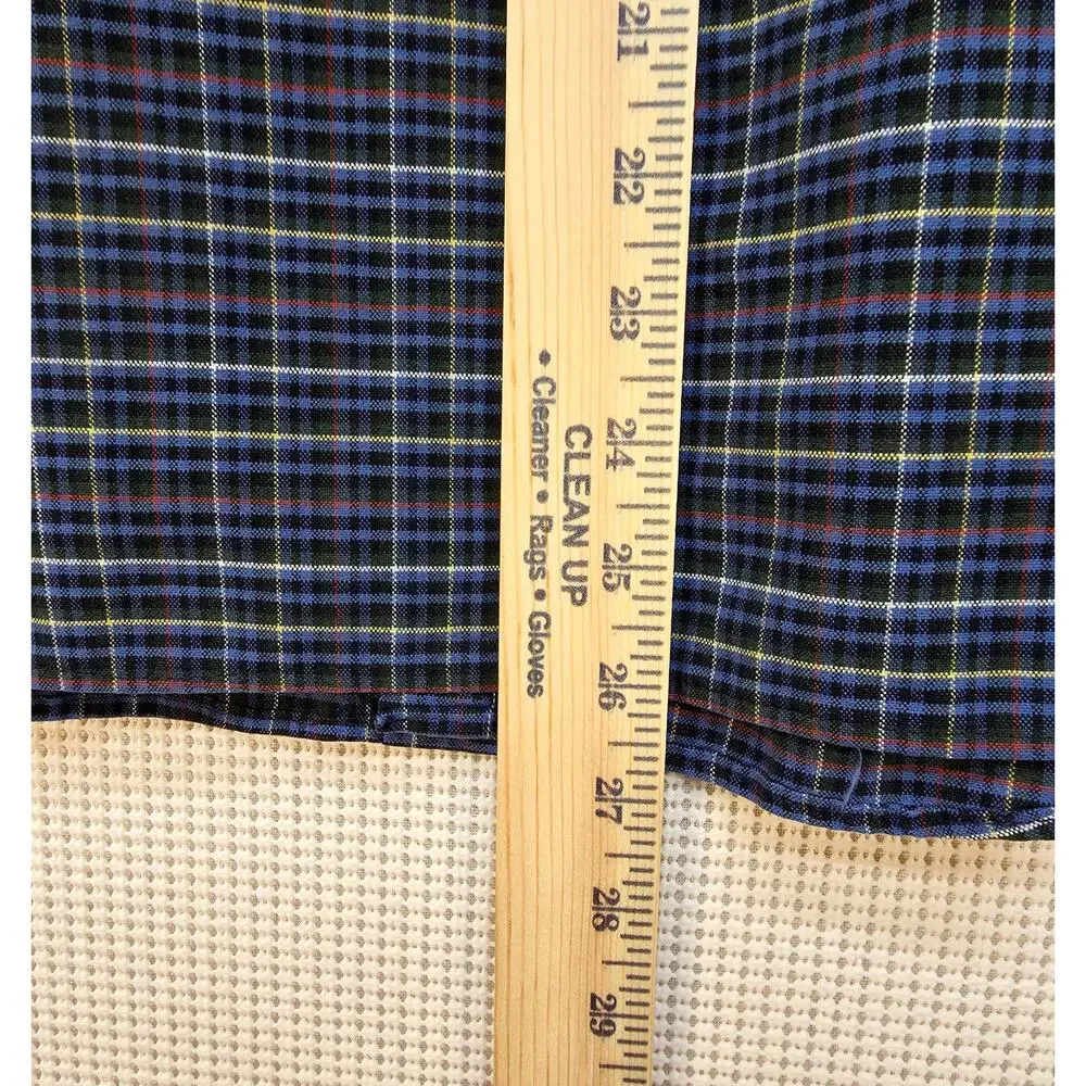 Polo Ralph Lauren Blake Shirt Mens L Blue Plaid Button Down Cotton LS VTG